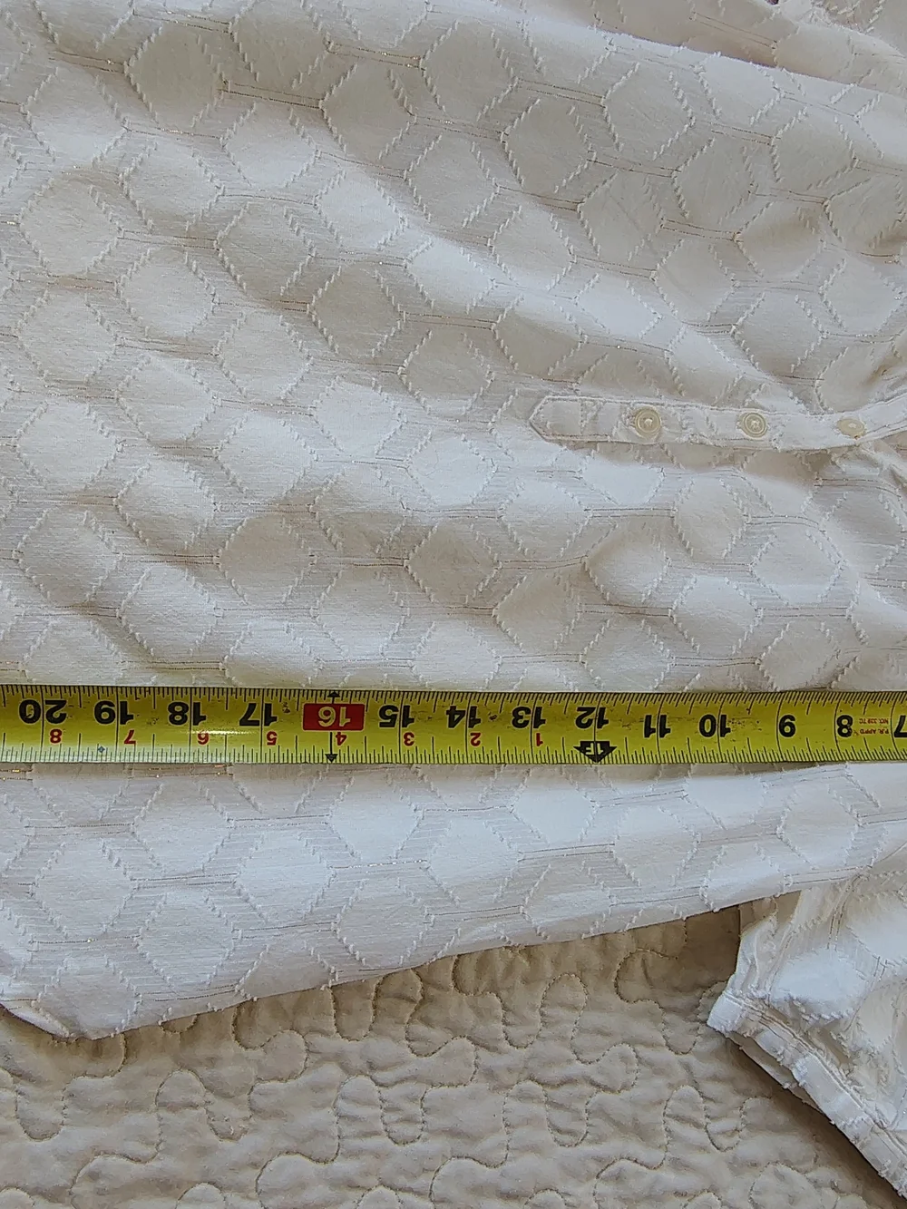 Loft Beige Puff-Sleeve Smocked Yoke Top Size XXS.